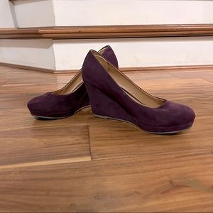 EASY USA PURPLE SUEDE HEELS